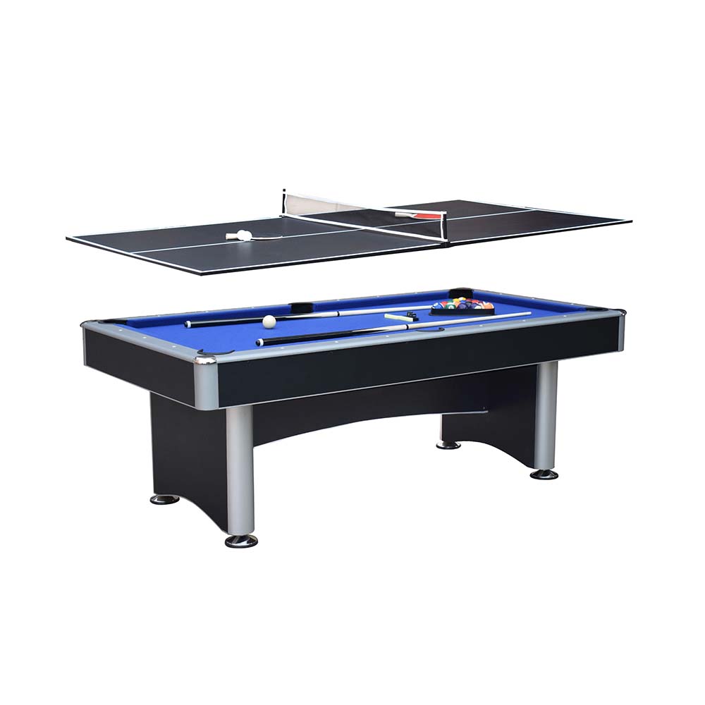 CUETIQ 7FT MDF 3-IN-1 Pool Table/Table Tennis Table/Dining Table-Black