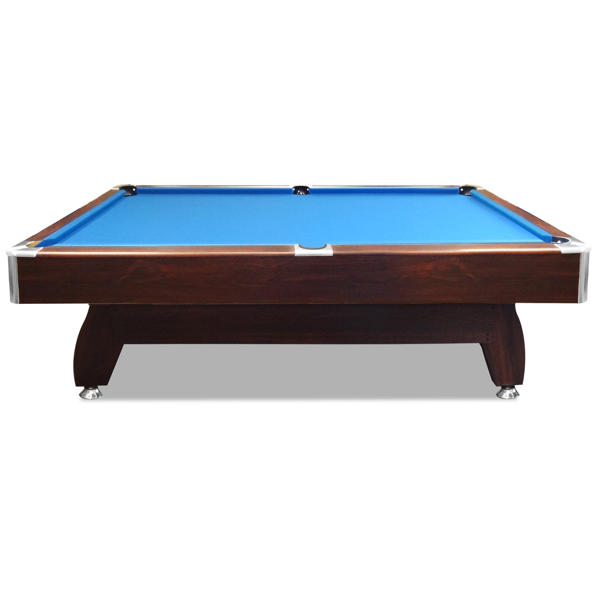 CUETIQ 8FT MDF Walnut Frame Pool Snooker Billiard Table with Accessories Pack
