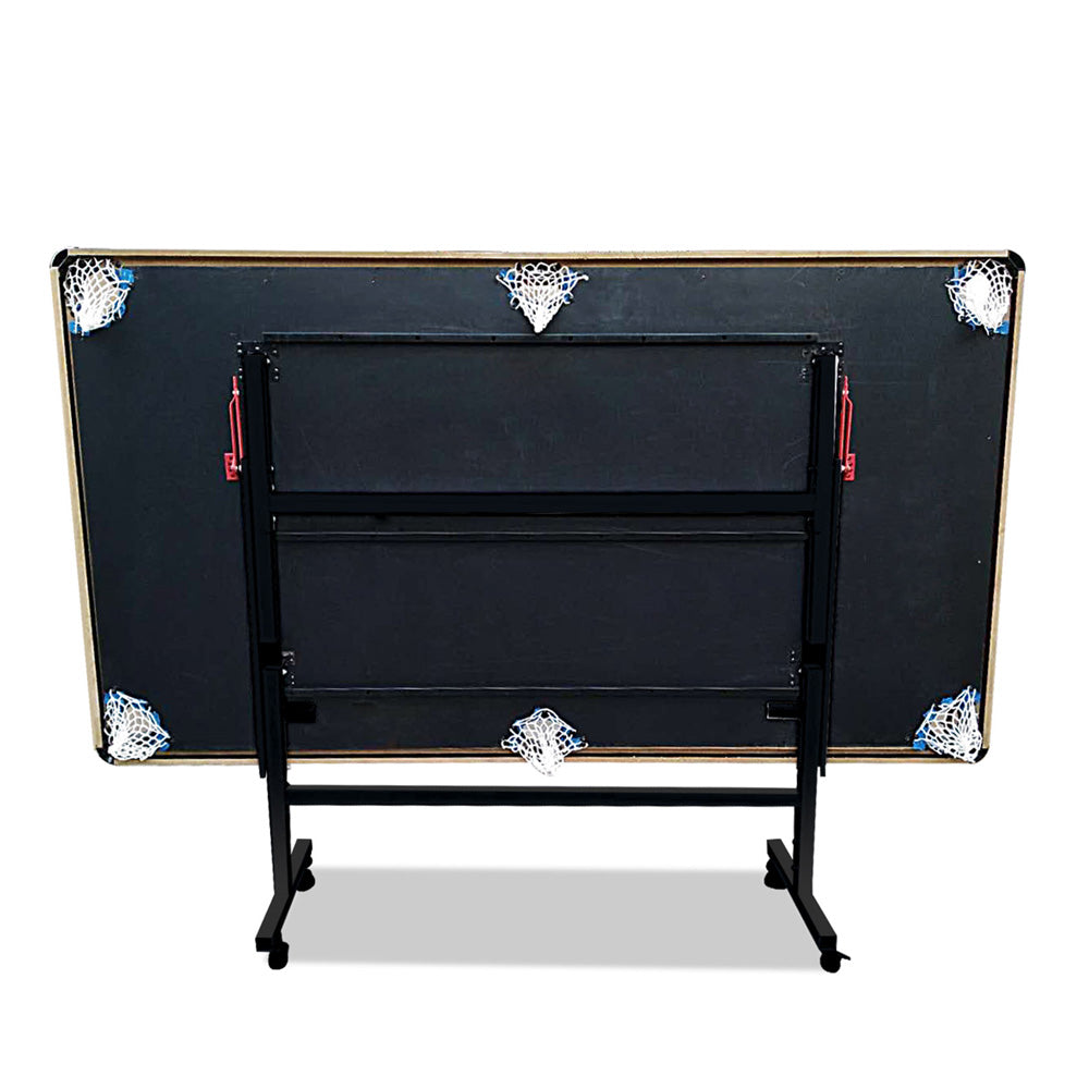 CUETIQ 8FT Foldable Pool Table Blue/Red/Green/Black Felt Billiard Table Free Accessory for Small Room