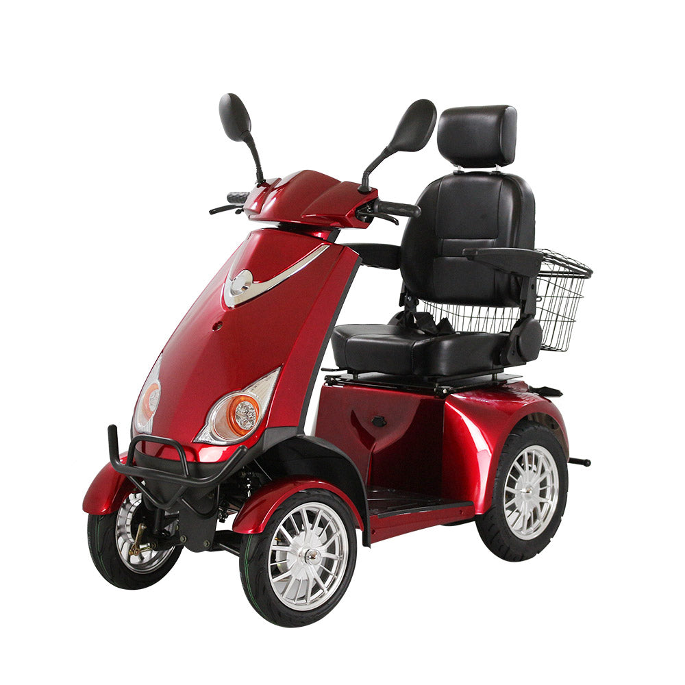 ROLLUX JCD414 500W 48V 20Ah Mobility Scooter Foldable Seat High Weight Capacity - Red