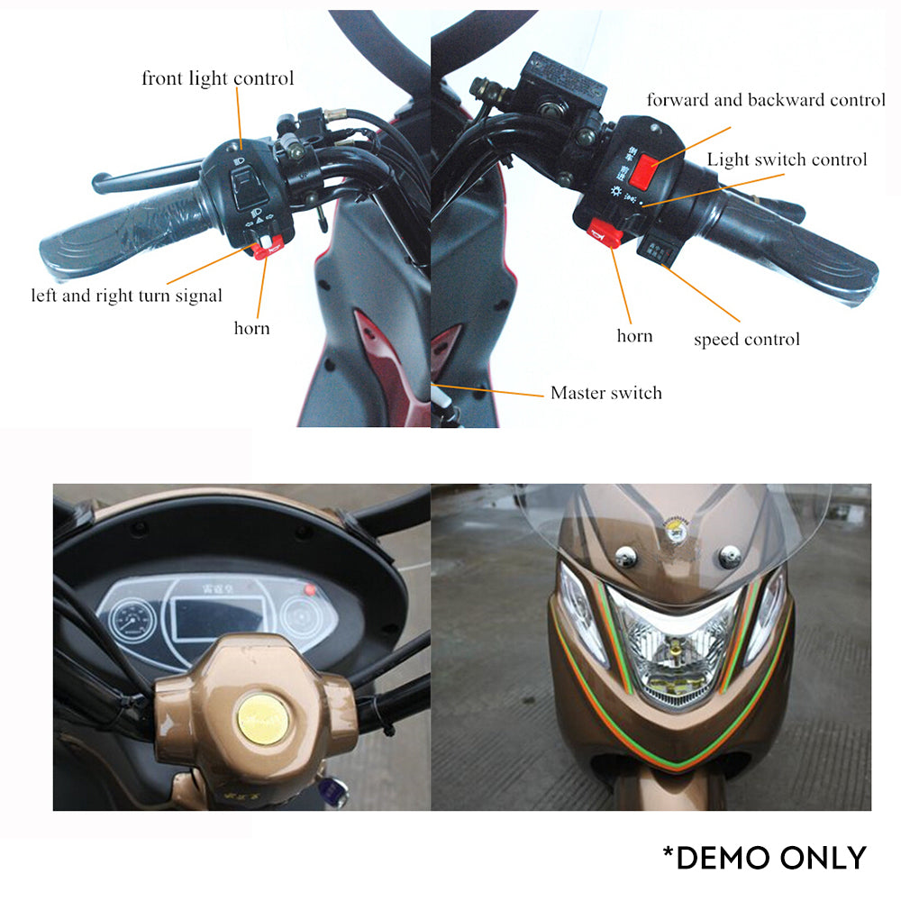 ROLLUX ST02 500W 60V 20Ah Lead-Acid Battery Mobility Scooter Hydraulic Suspension Front Disc Rear Drum Brake - White