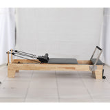 MN002 Oak Wood Pilates Reformer Home Gym Train Equipment Machine - Grey