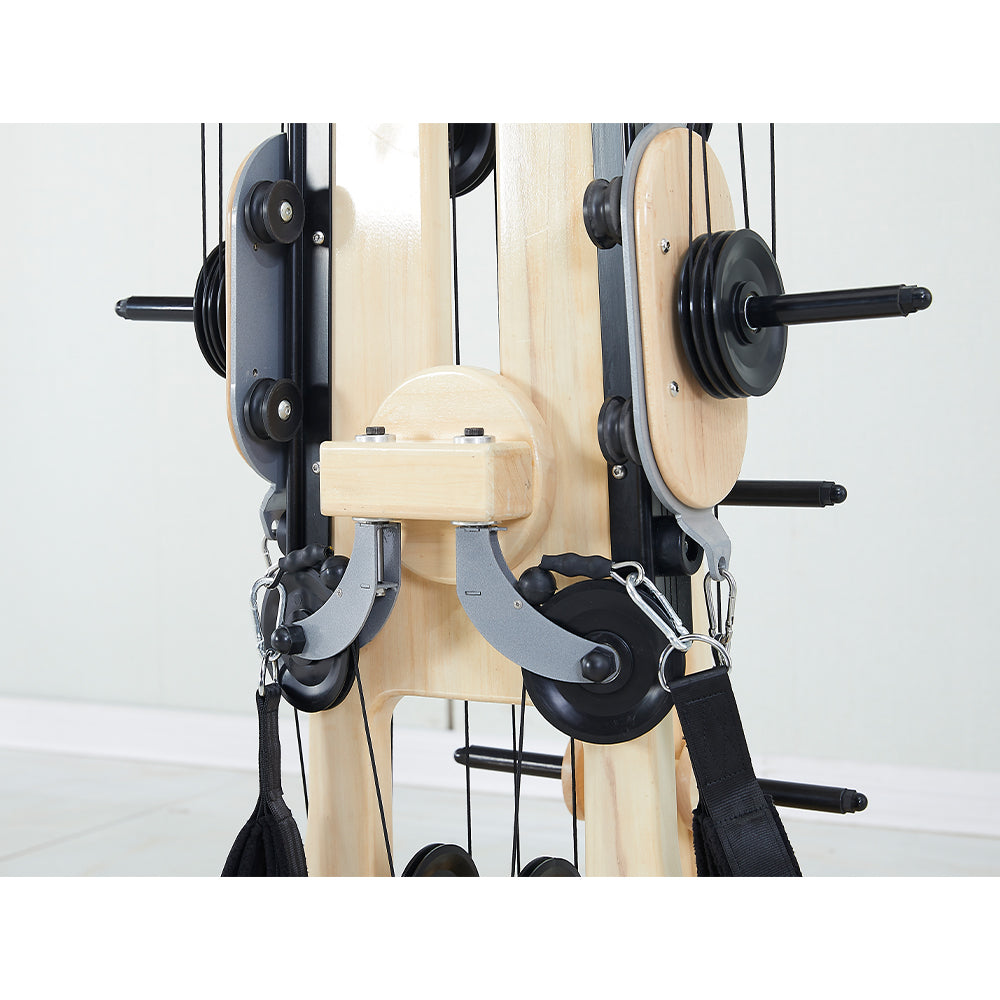 MN020 White Maple Pulley Tower Pilates Machine Home Gym Train Equipment Machine - Wood