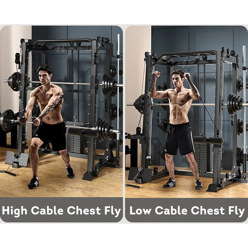 MERIDIAN X6 Multi-function Power Rack Squat Cage Weight Train Equipment Home Gym Smith Machine