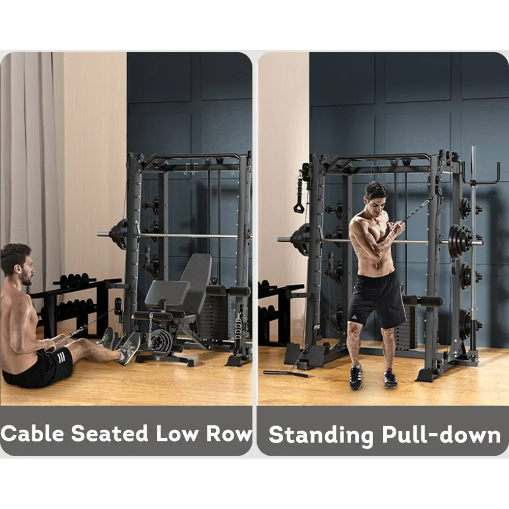 MERIDIAN X6 Multi-function Power Rack Squat Cage Weight Train Equipment Home Gym Smith Machine