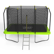 POP MASTER 8FT x 11FT Rectangular Trampoline with Spring Ladder Safety Net Kids