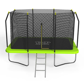 POP MASTER 8FT x 11FT Rectangular Trampoline with Spring Ladder Safety Net Kids