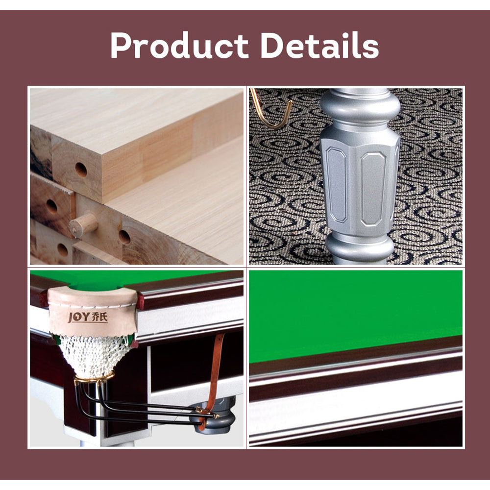 JOY Q7 9FT Chinese Luxury Slate Table Pool Table Sliver Frame