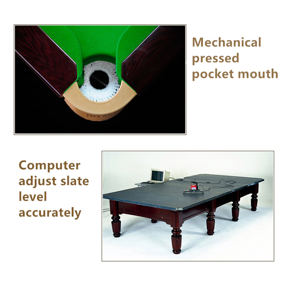 JOY Q8 9FT Chinese Luxury Slate Table Pool Table Gold Frame