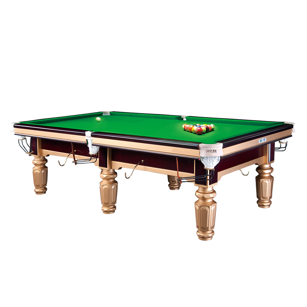 JOY Q8 9FT Chinese Luxury Slate Table Pool Table Gold Frame