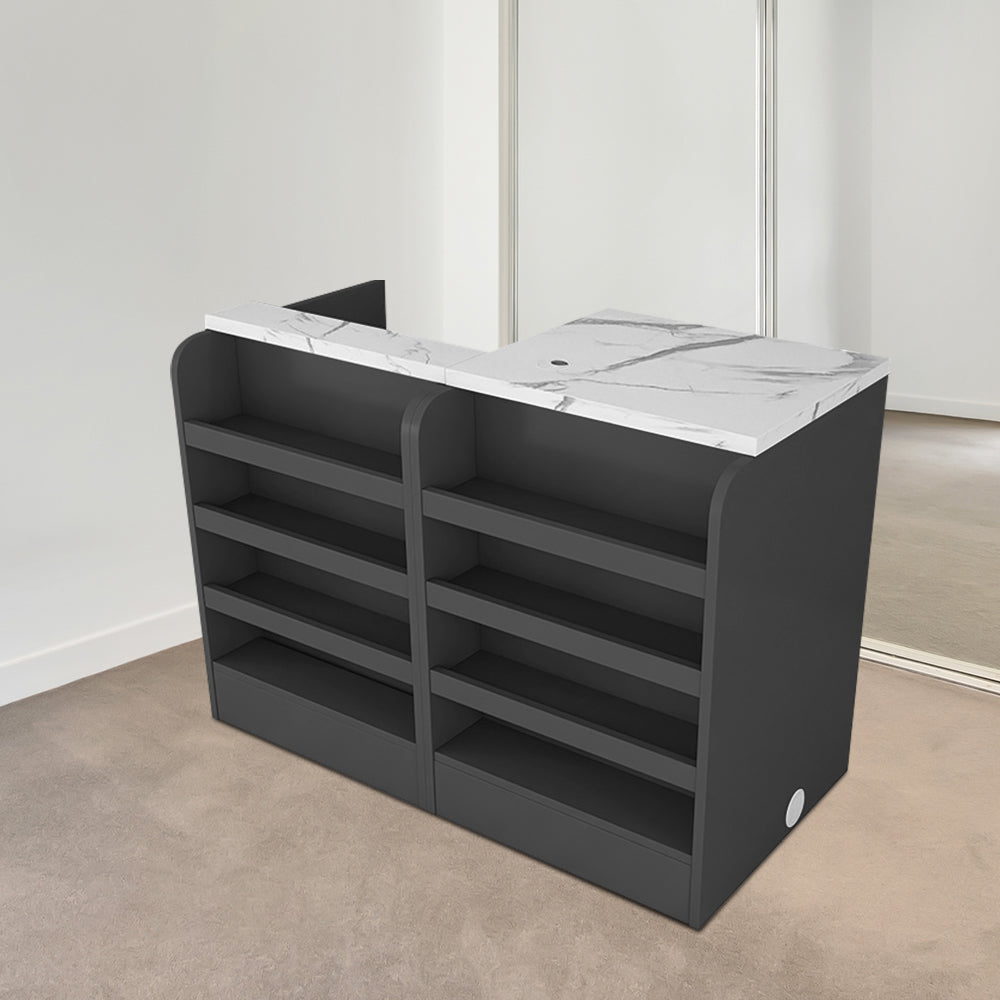 MODERA Slate Table Top Reception Desk MDF Cabinet