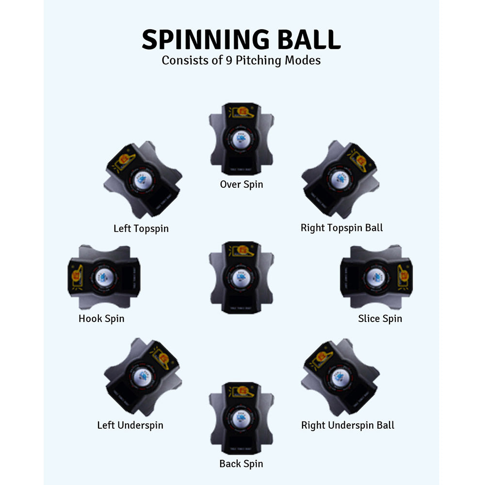 HUIPANG S8-Pro Expert Table Tennis Trainer Ping Pong Robot Spin Ball Training