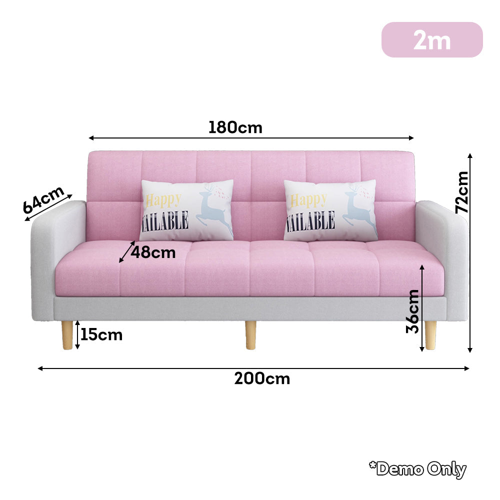 LIVARA 170cm/ 200cm Multifunctional Sofa Bed Solid Wood Frame