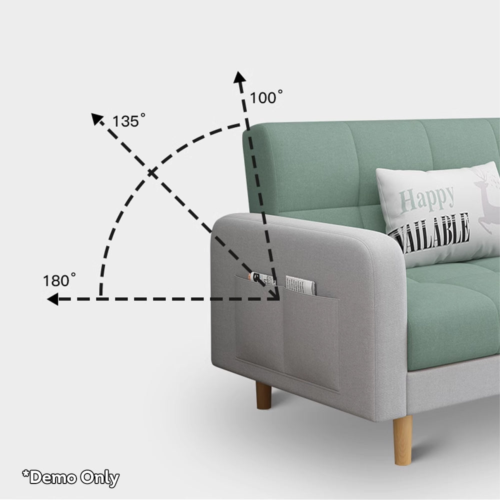 LIVARA 170cm/ 200cm Multifunctional Sofa Bed Solid Wood Frame