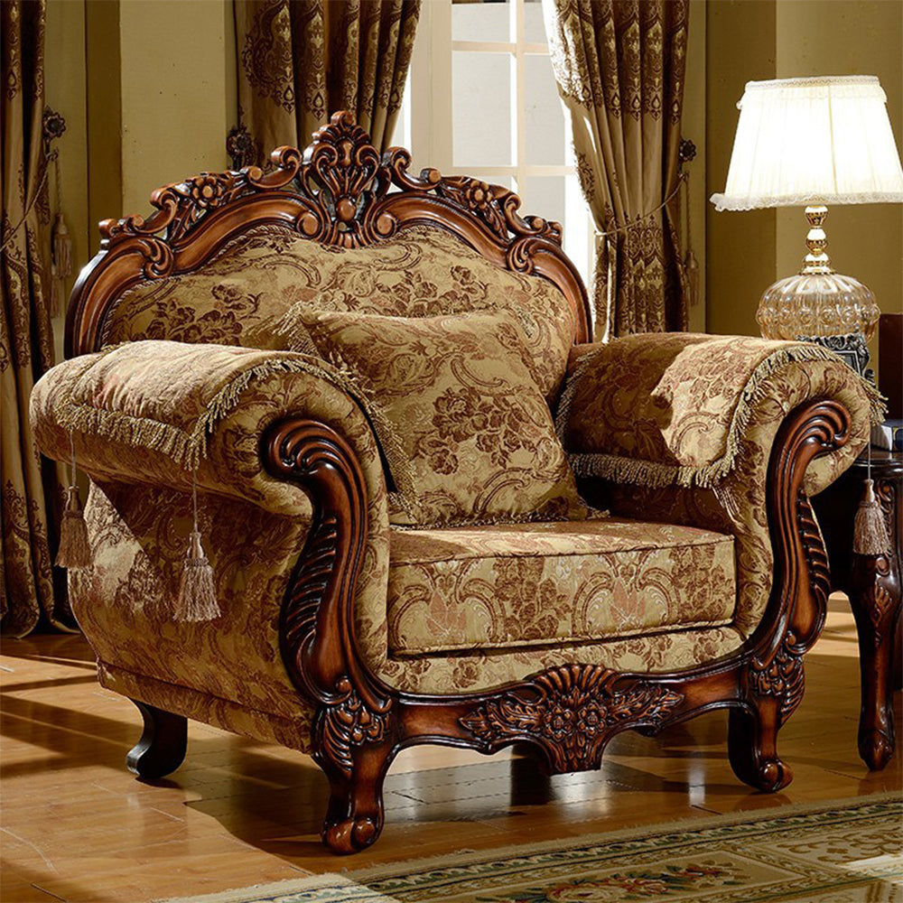 LIVARA Fabric Sofa Solid Wood Frame