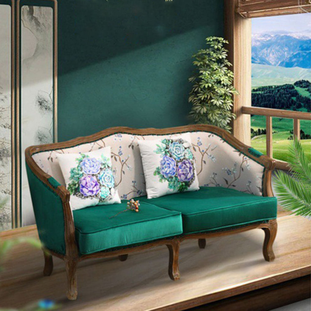 LIVARA Two-seater Solid Wood Sofa w/Cushion