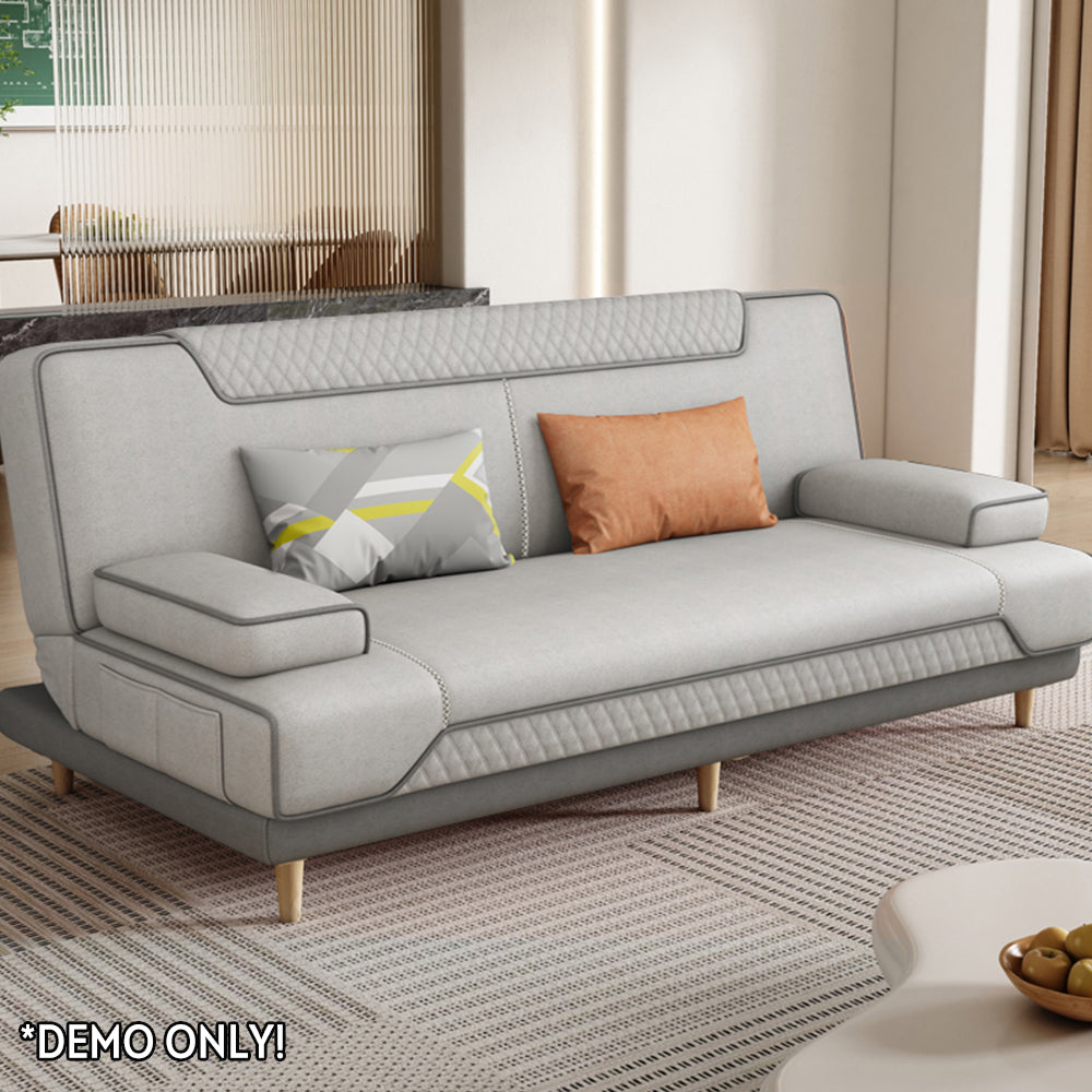 LIVARA 150/ 180/ 200cm Multifunctional Sofa Bed Solid Wood Legs