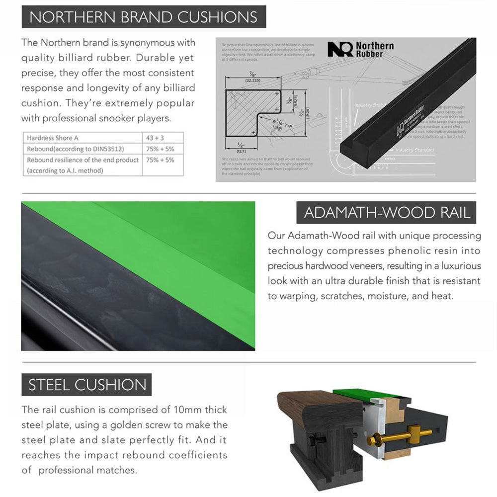 RASSON 12FT Magnum II Luxury Competition Pool / Billiards / Snooker Table