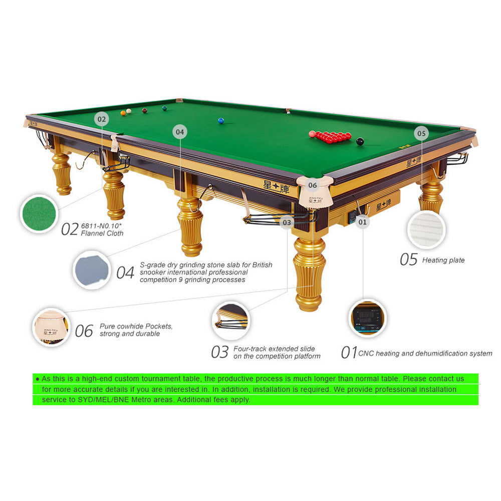 XINGPAI XW101 12FT Star Tournament World Snooker Championship Tournament Table