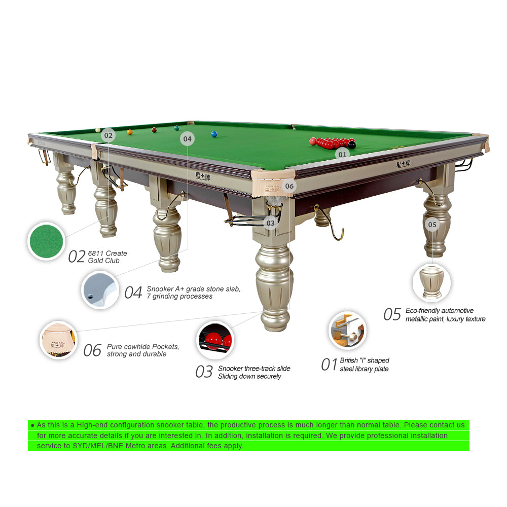 XINGPAI XW106 12FT Star Tournament British Snooker Table High-end Configuration Table