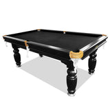 7FT Luxury Slate Pool Table Solid Timber Billiard Table Professional Snooker Game Table With Accessories Pack,Black Frame