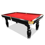 7FT Luxury Slate Pool Table Solid Timber Billiard Table Professional Snooker Game Table With Accessories Pack,Black Frame