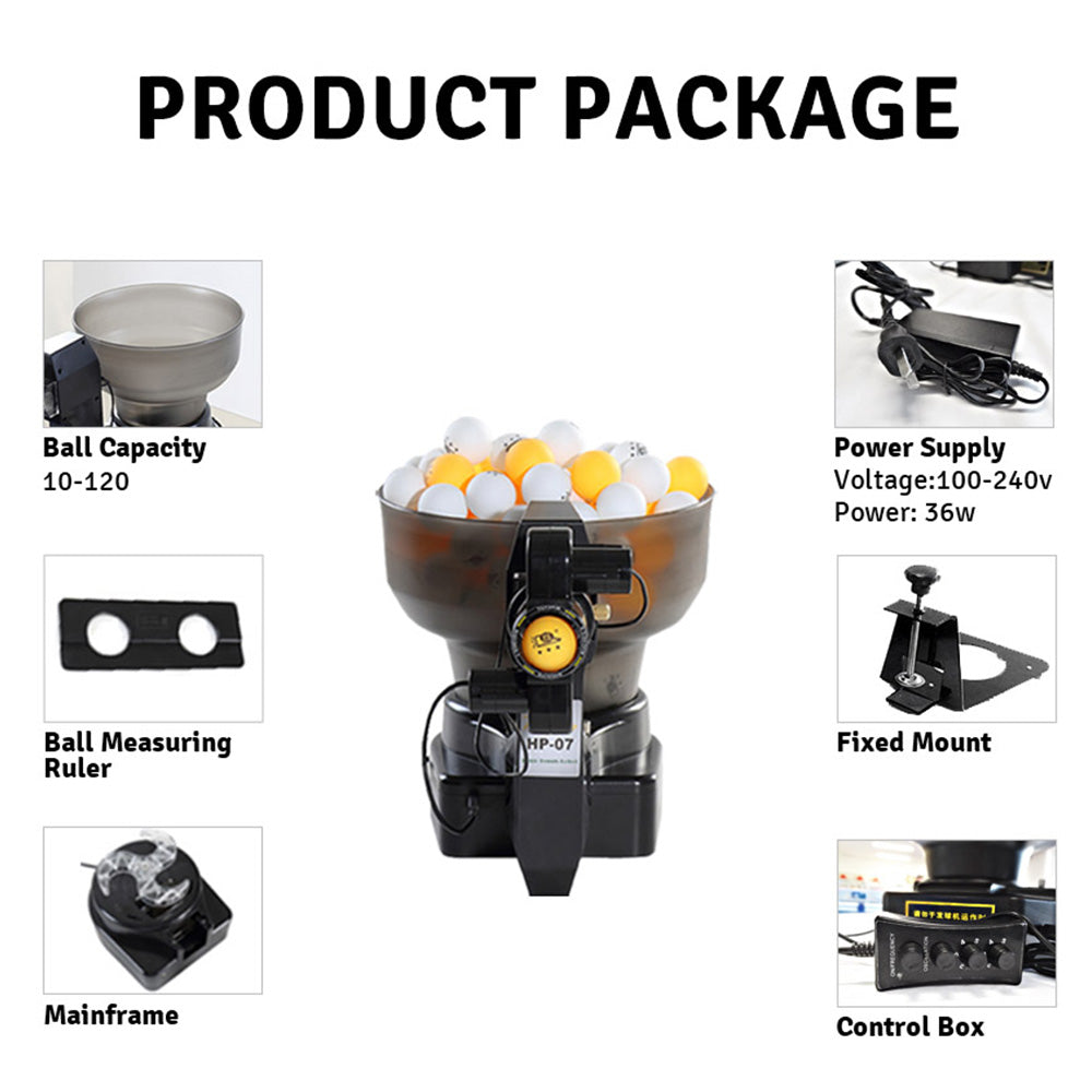 HUIPANG HP-07 Table Tennis Robot Trainer Ping Pong Spin Ball Training Machine