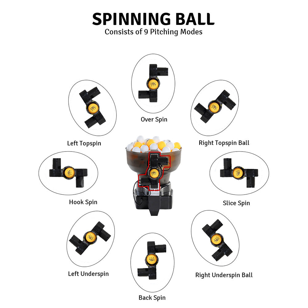 HUIPANG HP-07 Table Tennis Robot Trainer Ping Pong Spin Ball Training Machine