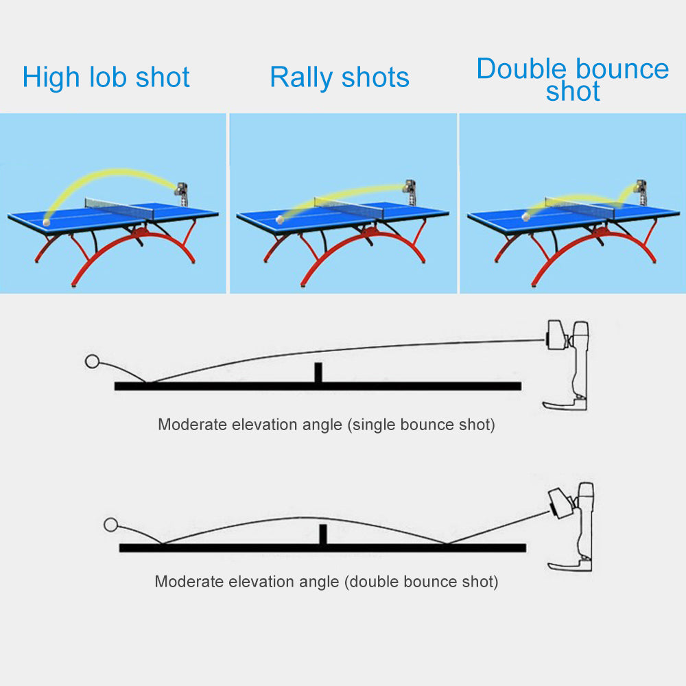 HUIPANG HP-07 Table Tennis Robot Trainer Ping Pong Spin Ball Training Machine