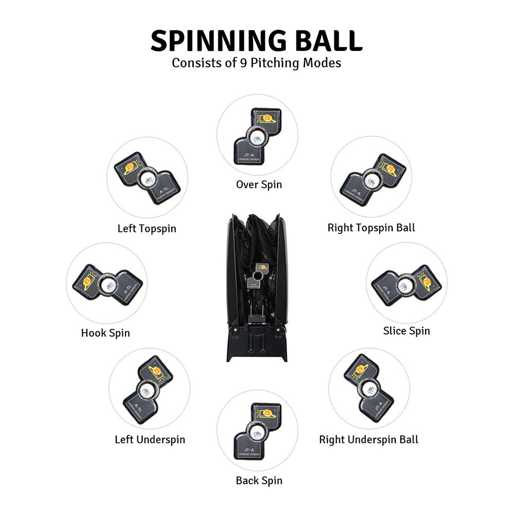 HUIPANG JT-A Table Tennis Robot Trainer Ping Pong Spin Ball Training Machine