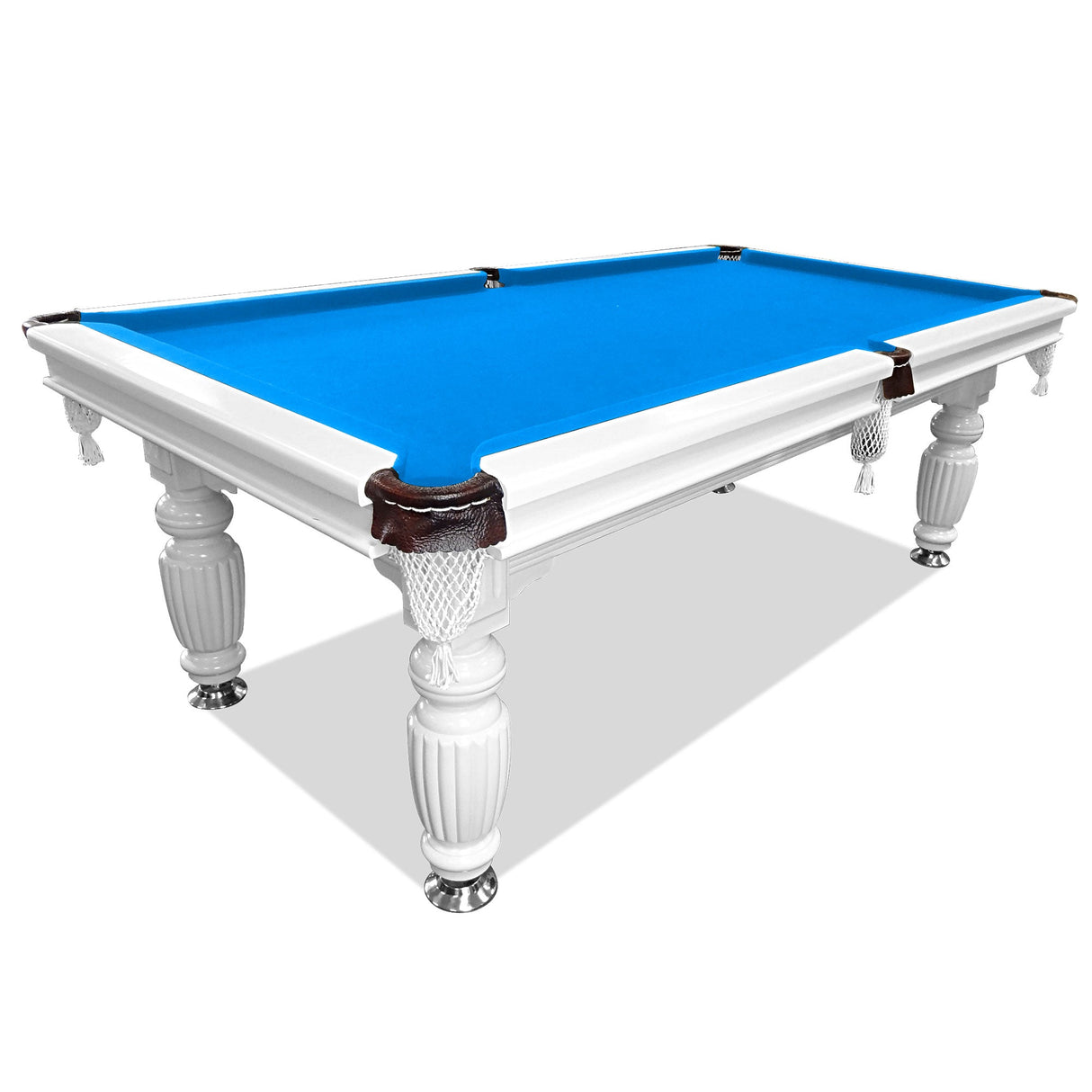 7FT Luxury Slate Pool Table Solid Timber Billiard Table Professional Snooker Game Table With Accessories Pack,White Frame