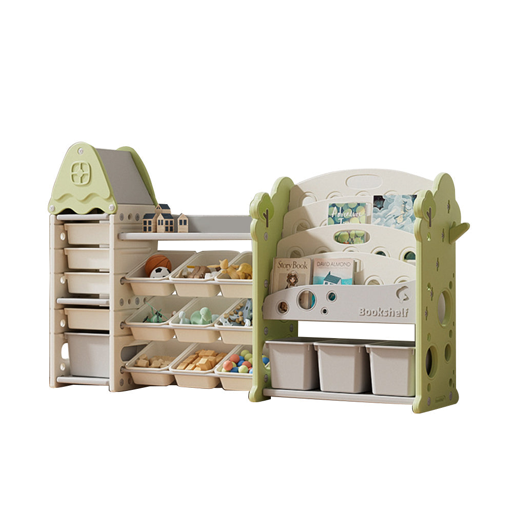 LIVARA Multifunctional - Toy Storage Rack Bookshelf - Green
