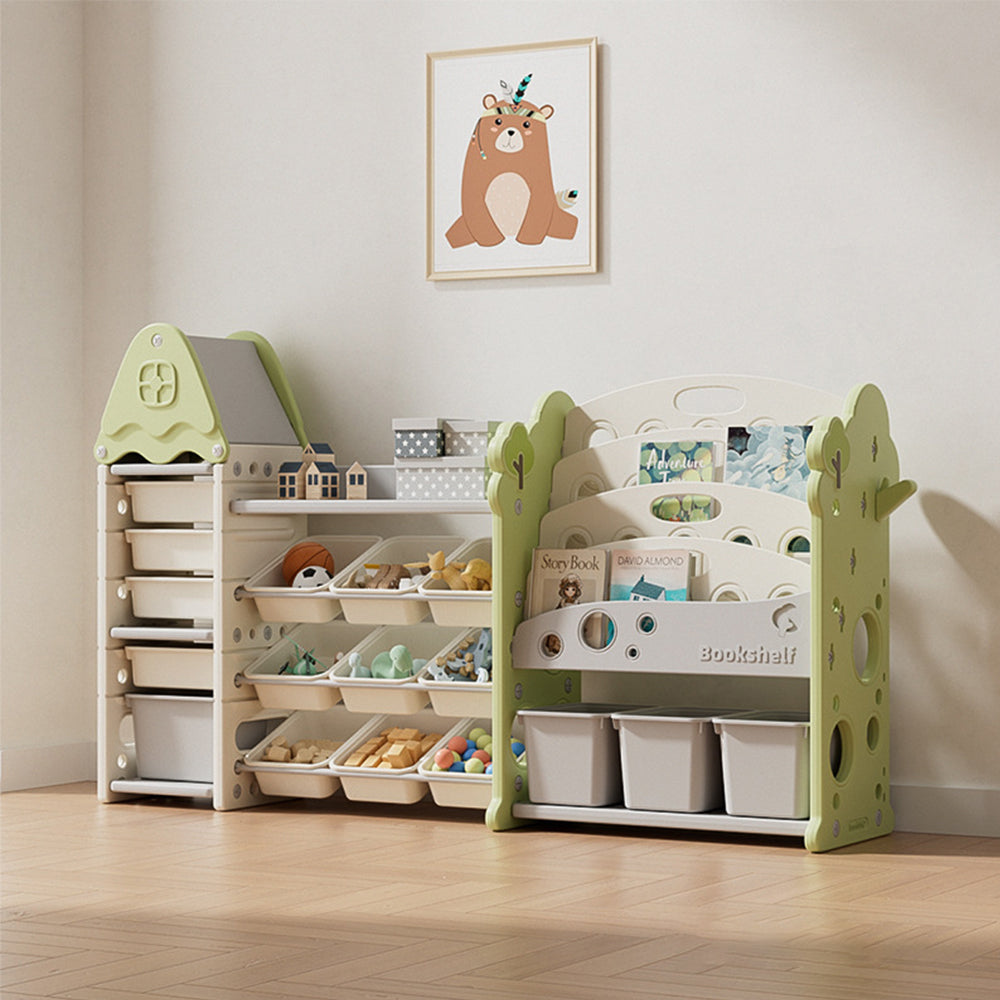 LIVARA Multifunctional - Toy Storage Rack Bookshelf - Green