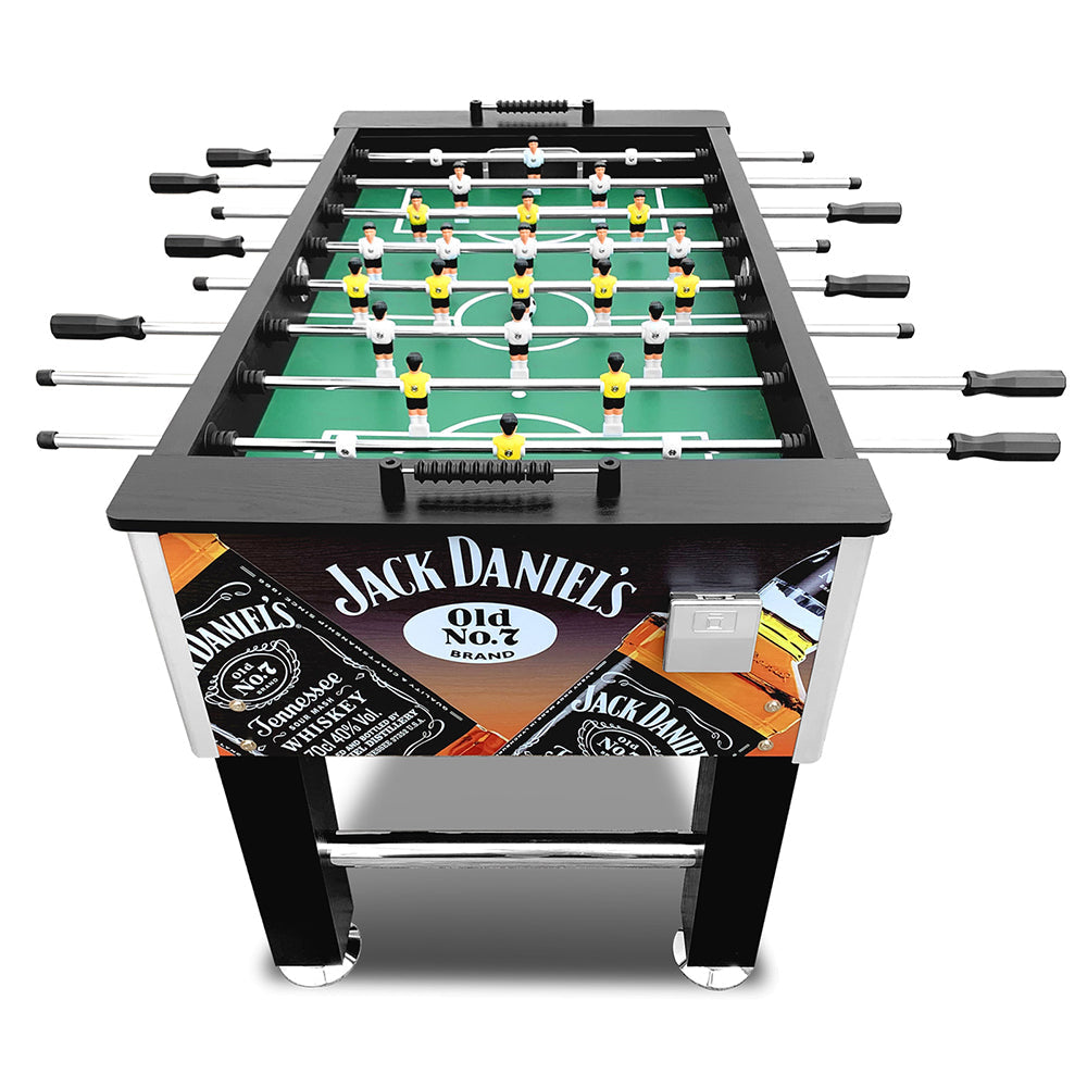 KICKSY JD 5FT Foosball Soccer Table Black with Solid Steel Rods