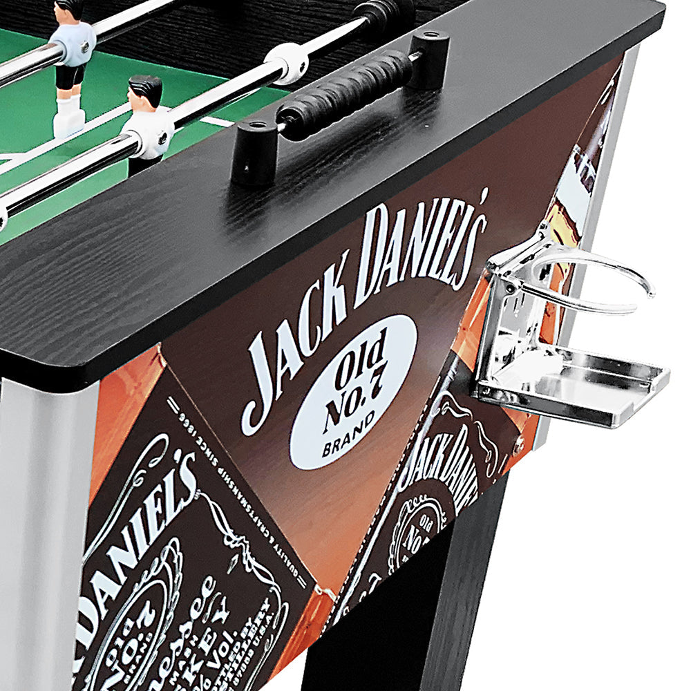 KICKSY JD 5FT Foosball Soccer Table Black with Solid Steel Rods
