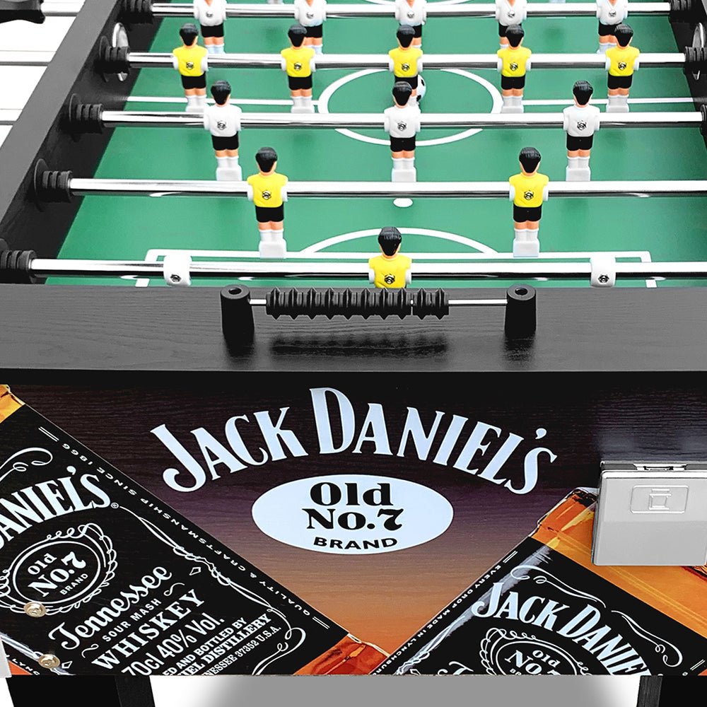 KICKSY JD 5FT Foosball Soccer Table Black with Solid Steel Rods