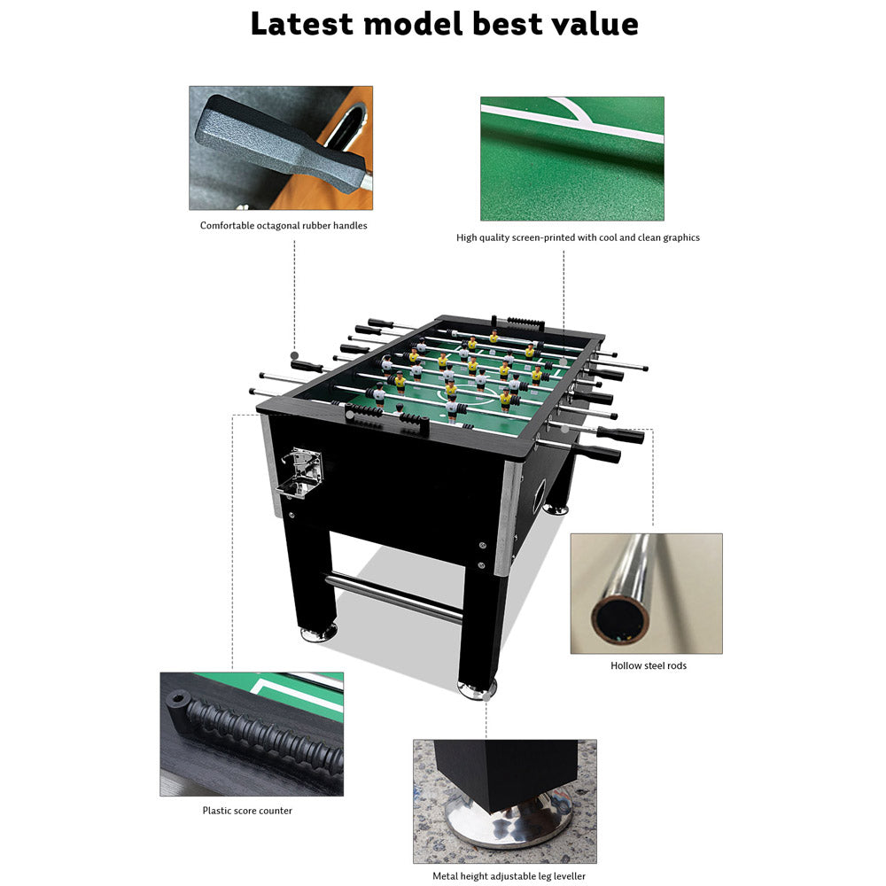 KICKSY HLOW 5FT Foosball Soccer Table with Hollow Steel Rods