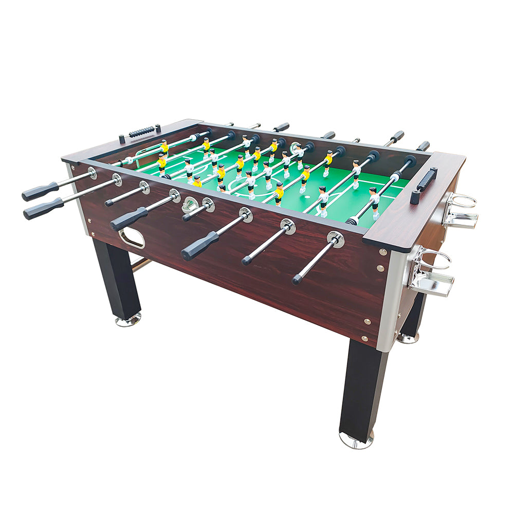 5FT Foosball Soccer Table With Solid Steel Rods Coffee Frame