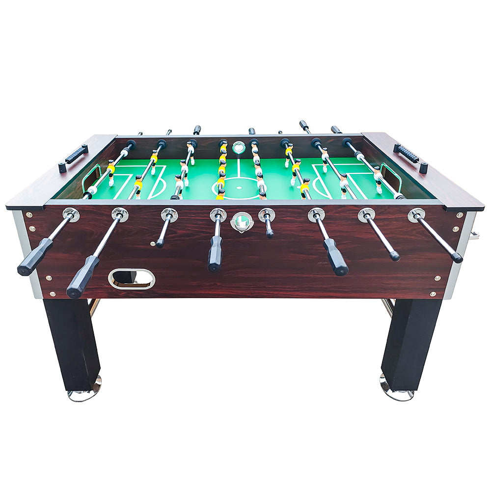 5FT Foosball Soccer Table With Solid Steel Rods Coffee Frame