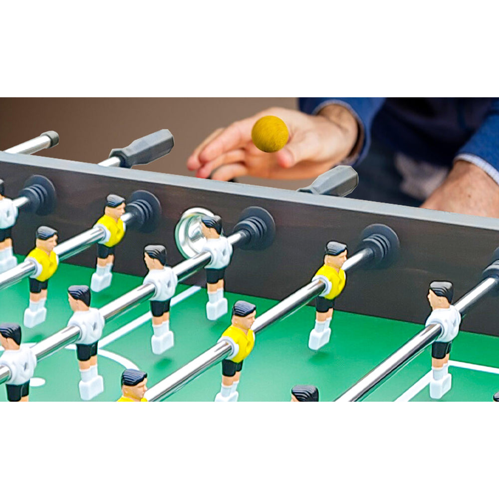 5FT Foosball Soccer Table With Solid Steel Rods Coffee Frame