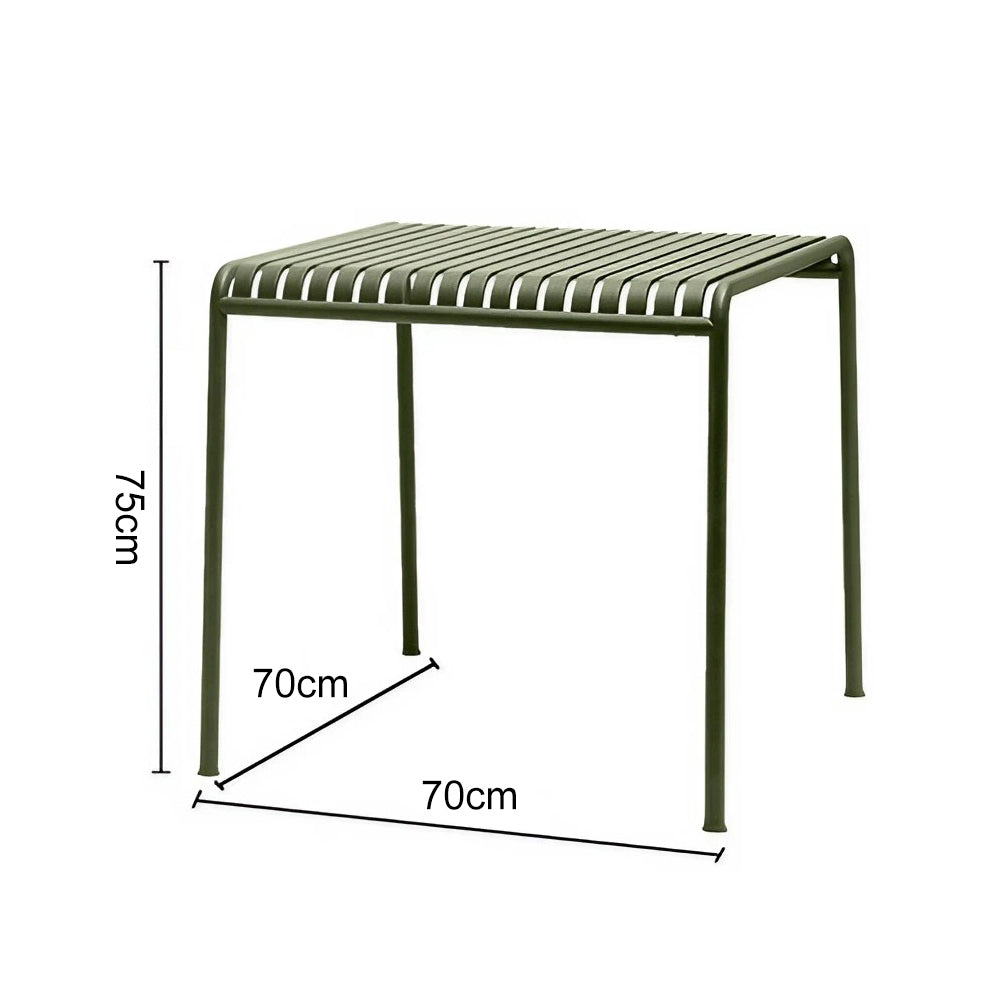 SOLARA Outdoor Wrought Iron 70/120/140/180cm Dining Table - Green