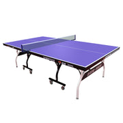 DOUBLE FISH 2028S 18mm Black&Blue Foldable Solo Play Indoor Table Tennis/Ping Pong Table  - Bats Ball Net ITTF Approve