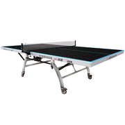 DOUBLE FISH 325 25mm Black Foldable Indoor Table Tennis/Ping Pong Table - Bats Ball Net ITTF Approve