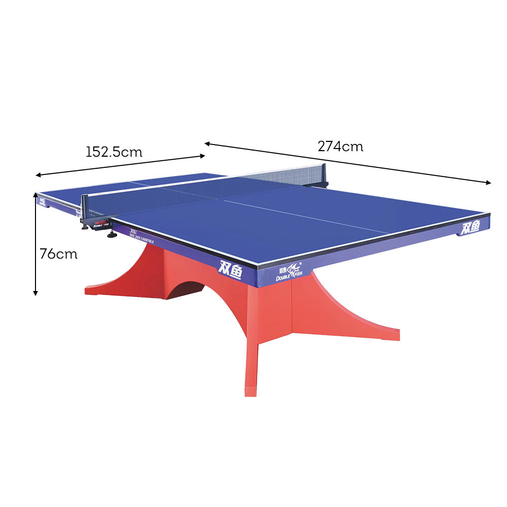 DOUBLE FISH Volant 2-B 25mm Red&Blue Pro Indoor Table Tennis/Ping Pong Table - Bats Ball Net ITTF Approve