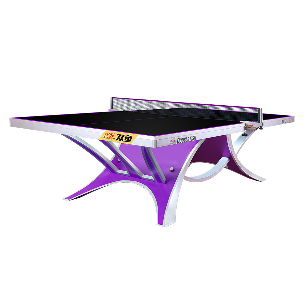 DOUBLE FISH VOLANT KING 2 25mm Purple&Black Pro Indoor Table Tennis/Ping Pong Table - Bats Ball Net ITTF Approve