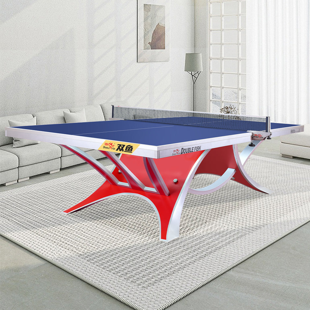DOUBLE FISH VOLANT KING 2 25mm Red&Blue Pro Indoor Table Tennis/Ping Pong Table - Bats Ball Net ITTF Approve