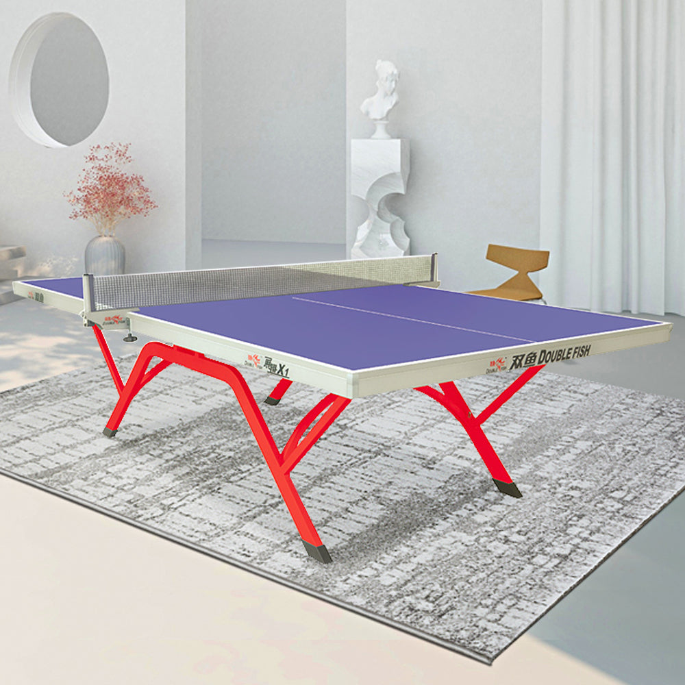 DOUBLE FISH VOLANTX1 25mm Red&Blue Indoor Table Tennis/Ping Pong Table - Bats Ball Net ITTF Approve