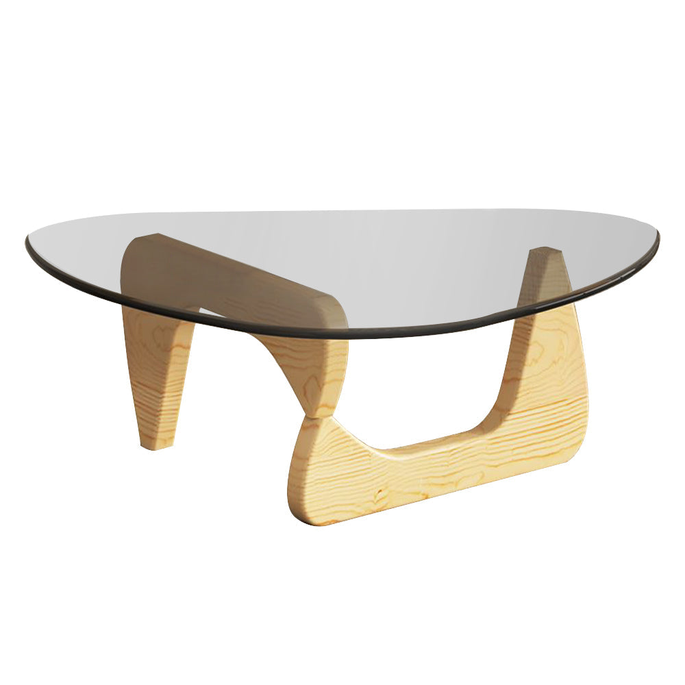 LIVARA Small/Large Glass Coffee Table Oak Coffee Table Legs