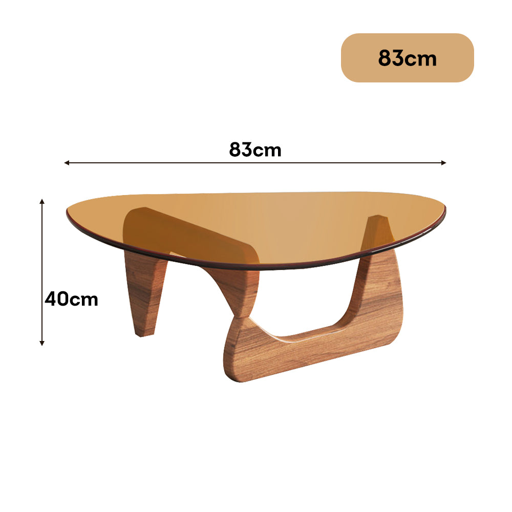 LIVARA Small/Large Glass Coffee Table Oak Coffee Table Legs
