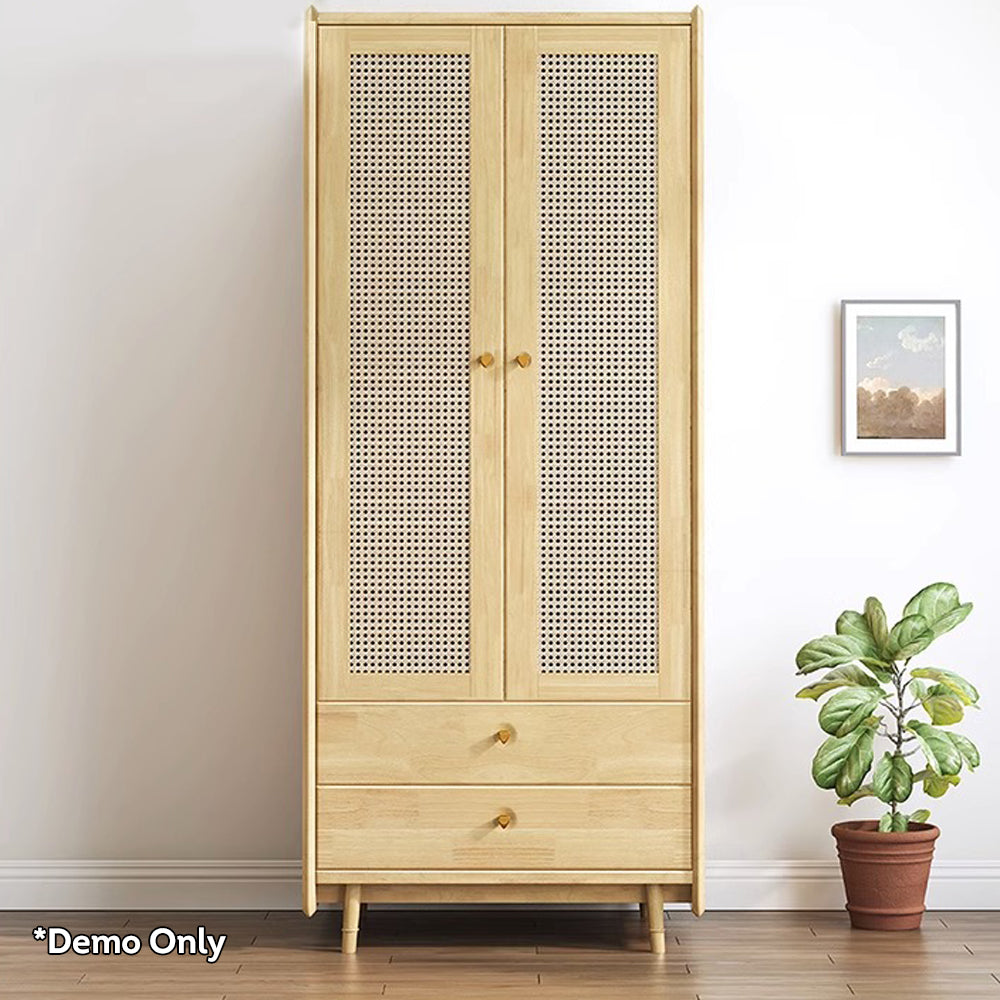 LUXORA 2 Doors/3 Doors/5 Doors Wardrobe Rattan-woven Cabinet Door